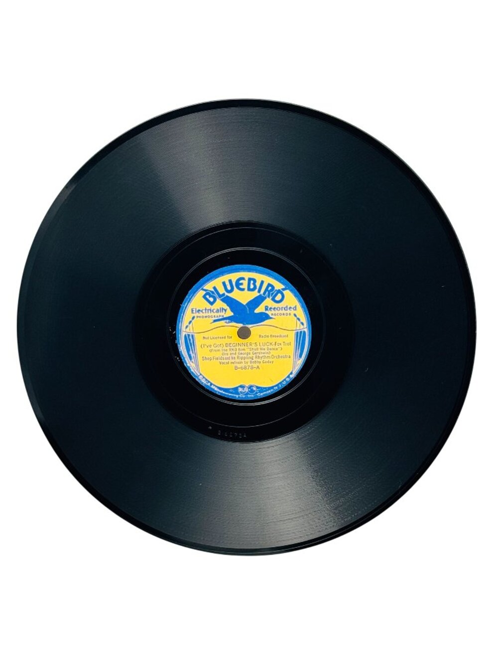 Shep Fields Beginners Luck 10 Inch Shellac 78 RPM Record Bluebird B-6878